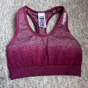 Gymshark Adapt Ombré sports bra - burgundy marl